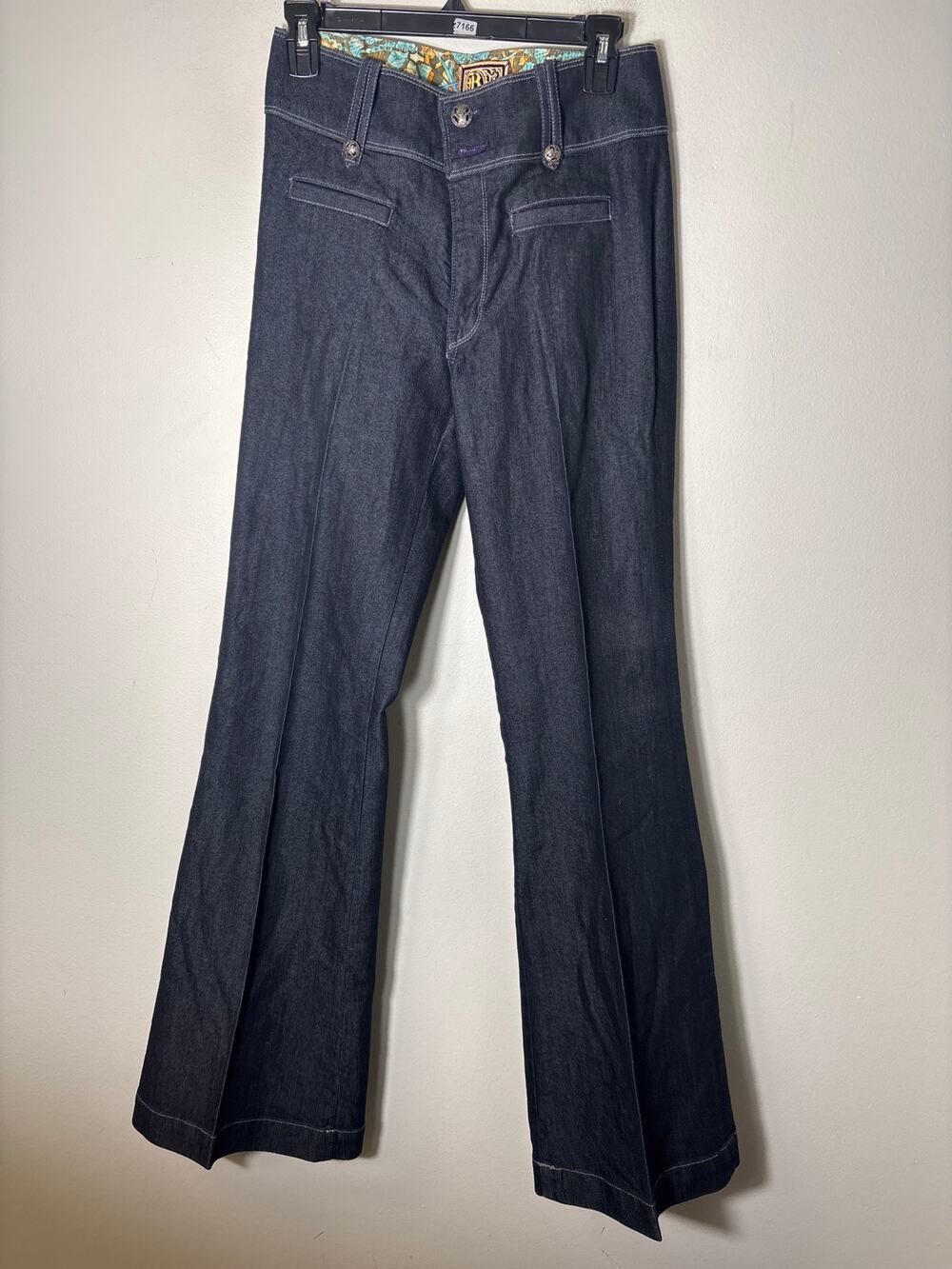 Rich and Skinny Dark Wash Flare Leg Blue Jean Sz 28